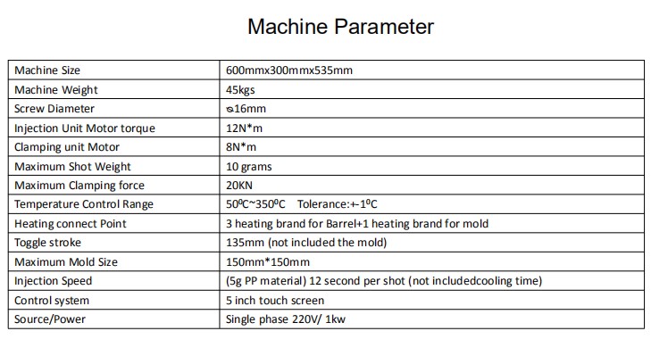 M2 Mini Injection Molding Machine(图2)